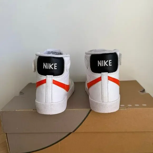 Nike Blazer Mid ‘77 White/Orange Kids Sneakers - SZ 13.5 C - Picture 3 of 11